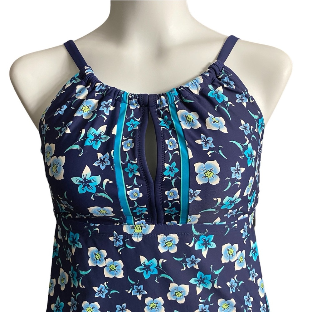 BEACH HOUSE | Blair Tankini Swim Top Spliced High Neck Floral Print 50+ UPF - Picture 5 of 14